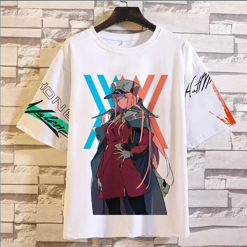DARLING in the FRANXX Аниме Манга Футболка Футболка Косплей Костюмы Полиэстер Унисекс XL