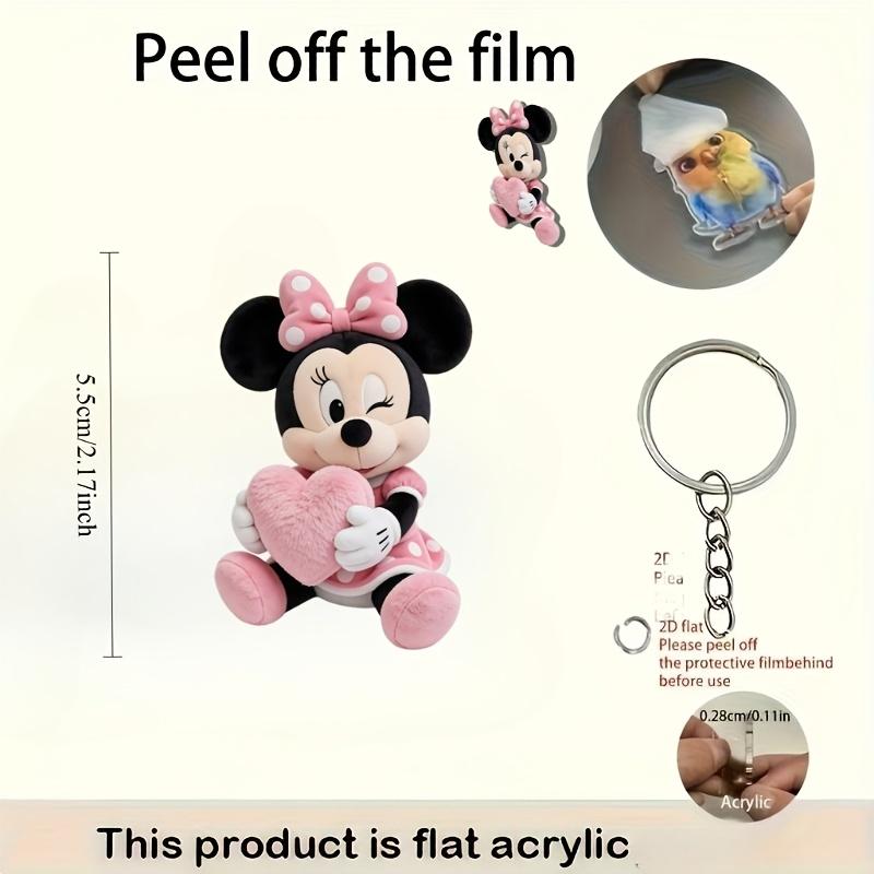 Disney Minnie Acrylic Keychain, Cute Design Backpack Accessories Valentine's Day Thanksgiving Birthday Party Daily Use Handbag
