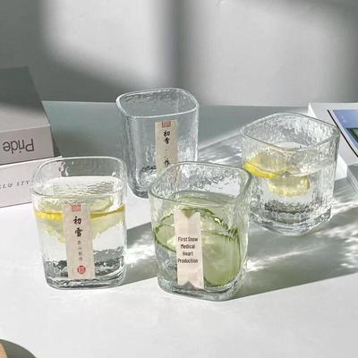 Qi Tai Hammered Heat-Resistant Borosilicate Glass Cups