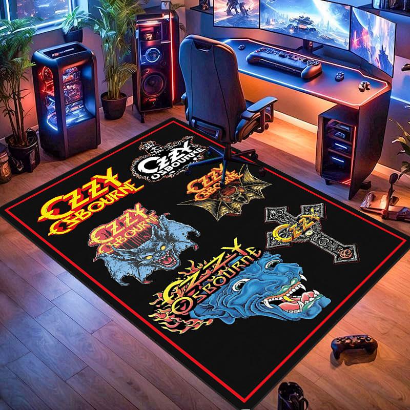 Prince of Darkness Themed carpet, suitable for living room, bedroom, game room, computer room and home décor.