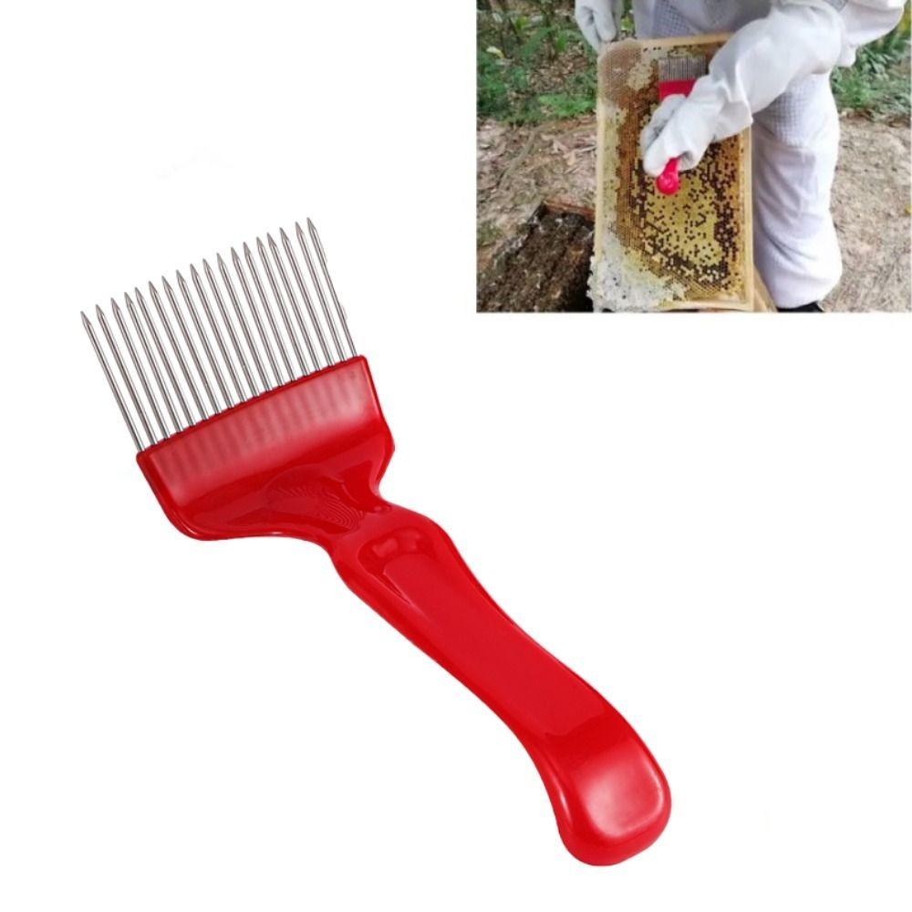 Stainless Steel Bee Honey Fork Straight Needles Honey Scraper Honey Scratcher  Honeycomb