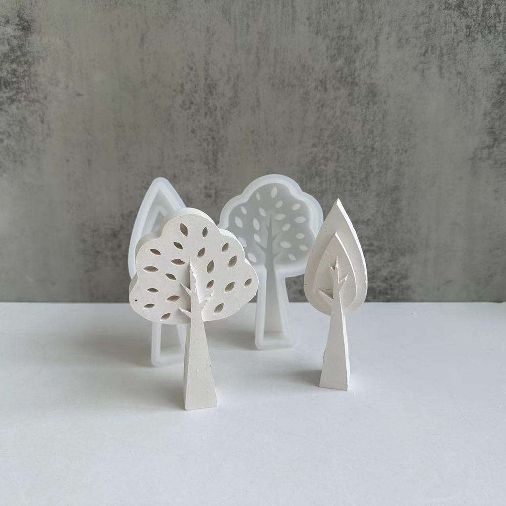 3D Tree Candle Silicone Mold Aromatherapy Plaster Soap Resin Mould DIY Cake Chocolate Baking Tool Decor Christmas Gift