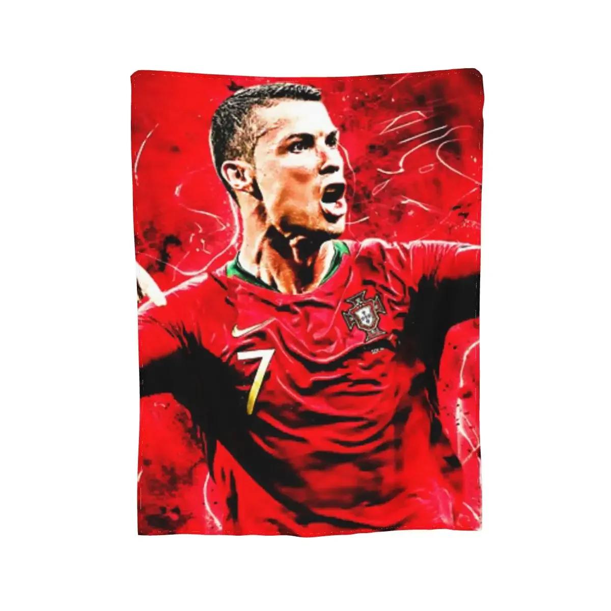 

CR7 Ковдра Кріштіану М яка тепла фланелева ковдра Покривало для ліжка Вітальня Пікнік Подорож Домашній диван 40x50in