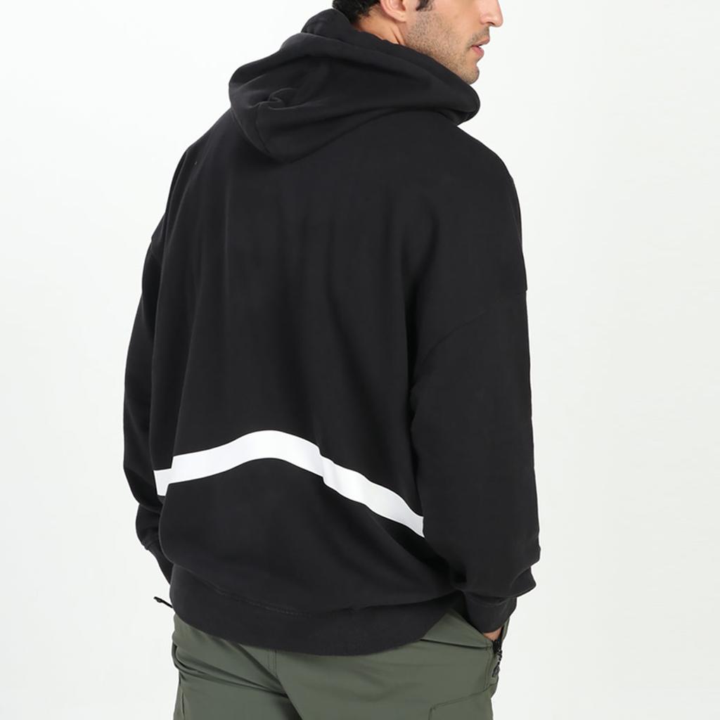 Vans Logo Loose Fit Hoodie Unisex Tops Black VN000BYNBLK