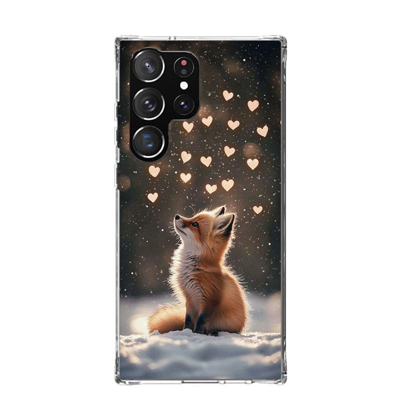 Animal Fox Phone Case For Samsung Galaxy S26 S25 Edge S24 S23 FE S22 Ultra S21 Plus S20 + Fundas Cover Coque Galaxy S25 S24 S23