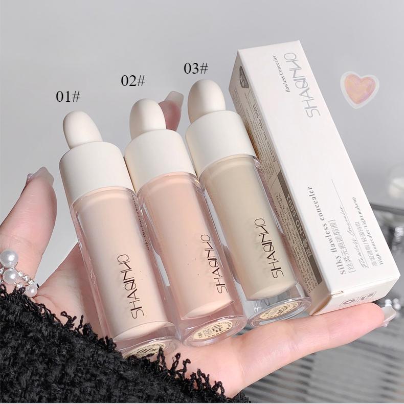 Multi-purpose Face Concealer Covers Skin Blemishes Dark Circles Acne Marks Freckles Skin Tone Brightening Contouring Liquid Long Lasting Waterproof