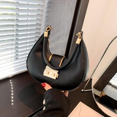 Borsa da donna semplice e alla moda da sotto braccio con design unico per il pendolarismo, borsa a tracolla singola a forma di mezzaluna