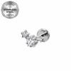 Euro Cross 316L Medical Grade Stainless Steel Star Eye Wing Ear and Lip Stud with Internal Thread