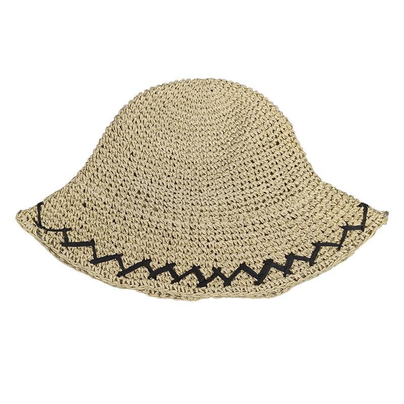Summer Sun Protection Hat Beach Straw Fisherman s Hat Vintage Casual Versatile Holiday Bucket Hat Breathable Flower One Size