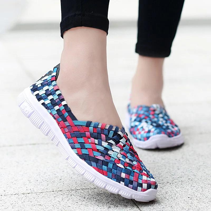 Sneakers da Donna Estive Scarpe Intrecciate Ballerine da Donna Mocassini Casual Traspiranti Femael Tenis Sneakers Leggere