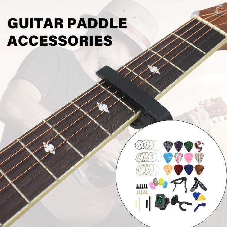 Guitar Accessory Guitar Tool Set Including Guitar Picks Capo Tuner Guitar Strings String Winder Bridge Pins Finger Picks