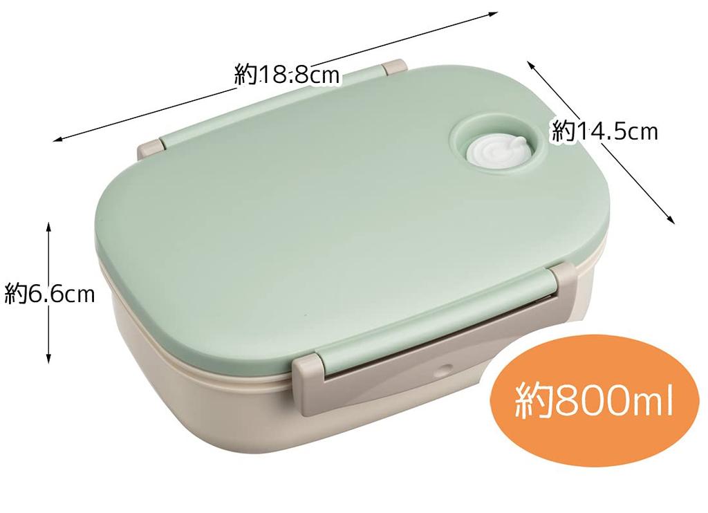 Skater Vacuum Storage Lunch Sealable Made In Container, Large, Box, Container, Green, Japan, 800ml, MPP5N-A