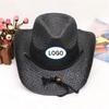Unisex Wide Brim Straw Cowboy Hat Outdoor Travel Beach Sun Protection