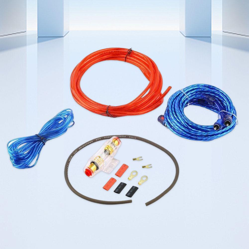 1500W Car Power Amplifier Wiring Kit 8GA Car Subwoofer Cable 60 AMP Fuse Holder Subwoofer Speaker Line 18GA for Car Modification Fuse Holders1