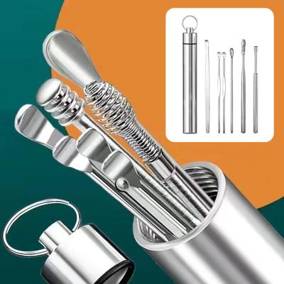 Ear Pick Ear Wax Removal Kit Ear Curette Cleaner 360 Degree Spiral Design Ear Canal Cleaner Ear Cleansing Tool Set