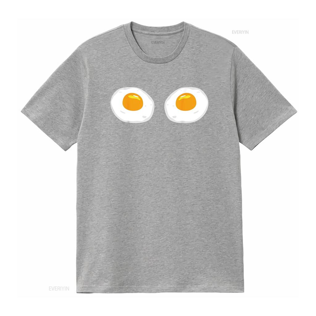 Fried Eggs Funny Bikini Costume Sunny Side Up Egg Brassiere T Shirt Vintage Washed Casual Comfortable Stretched Graphic Homme