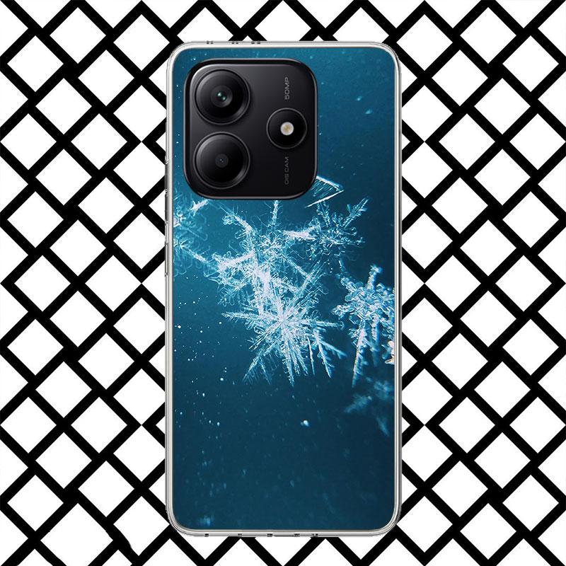 Snow Snowflake Winter Cold Phone Case for Xiaomi Redmi Note 15 14 14S 13 12 12S 11 Pro Plus 11E 11T 11S 10S 5G Soft Cover Fundas