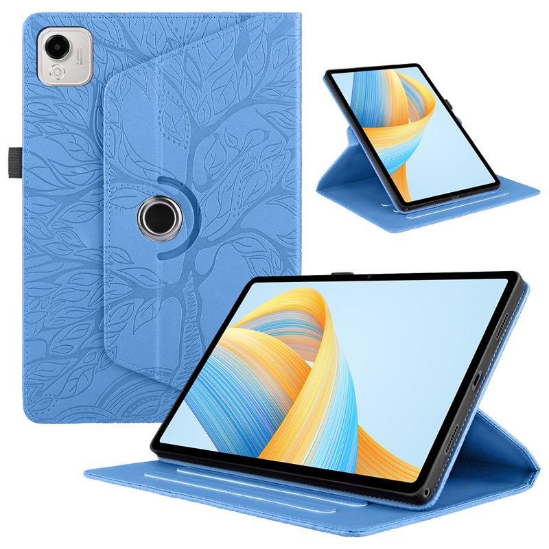 For Honor Pad X9a Tablet Case Embossed Tree 360 Rotating Stand Cover for Honor Pad X9a 11.5 Inch 2025 Case Cover ELN2-W29 For Honor Pad X9A синий