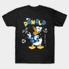 Men Black Print T-shirt Donald Duck: Quacks, Laughs, And Chaos No-Cut Transfer Paper Print Cotton Tshirt