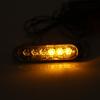 2pcs 12V 6 LED Car Truck Emergency Warning Strobe Light Hazard Flashing Lamp Amber  White