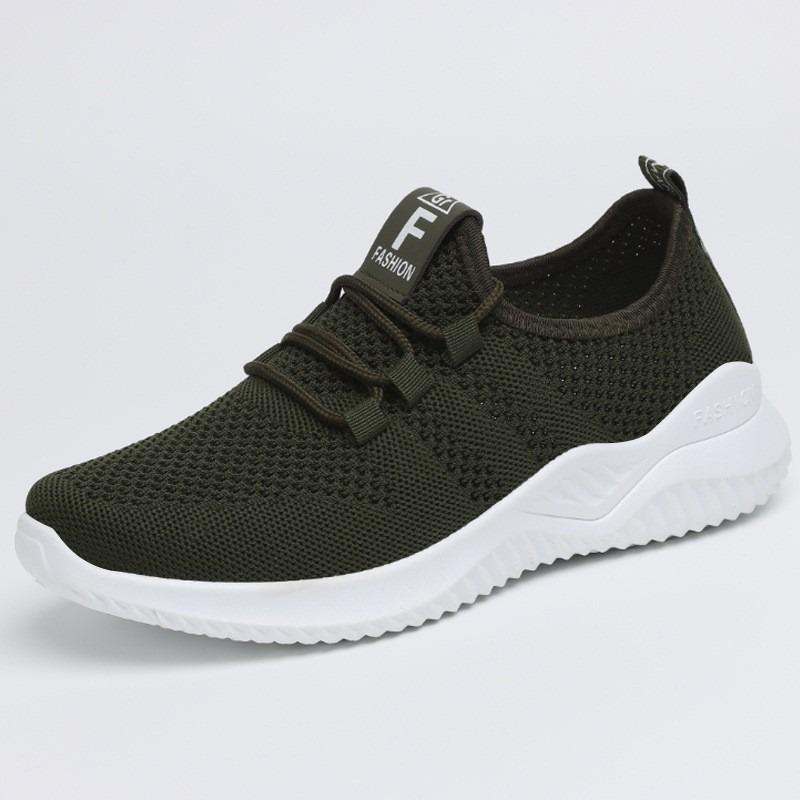 

Women s Knit Slip-on Sneakers Breathable Lightweight Casual Walking Shoes 41 зелений