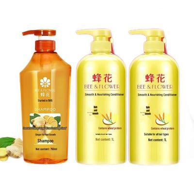 Fenghua Silikonfreies Ingwer-Shampoo & Weizen-Spülungs-Set