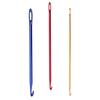 3pcs/set Afghan Tunisian Aluminium Crochet Hook Set Knitting Sewing Needle Hand Knit Tool with Hole EyeHand Weaving Tool