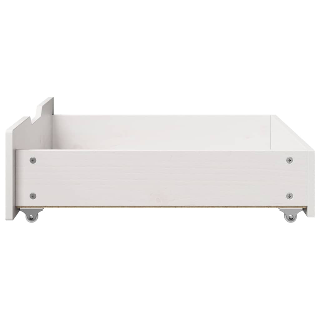 Vidaxl Szuflady Pod Łóżko, 2 Szt., Białe, 65X55X16 Cm, Drewno Sosnowe
