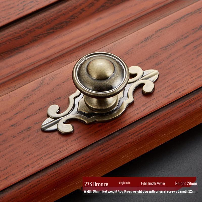 Aolaya European Bronze Cabinet Drawer Zinc Alloy Antique Green Handle