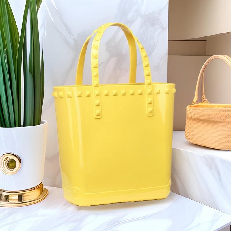 PVC-Gelee-Tasche Nischen-Damenhandtasche Mode Loch Hohl Gemüsekorb DIY Tragbare Strandtasche