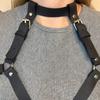 Women's sexy shoulder straps, waist belts, chest straps, PU synthetic leather underwear, shoulder straps, bras, BDSM bondage, Go