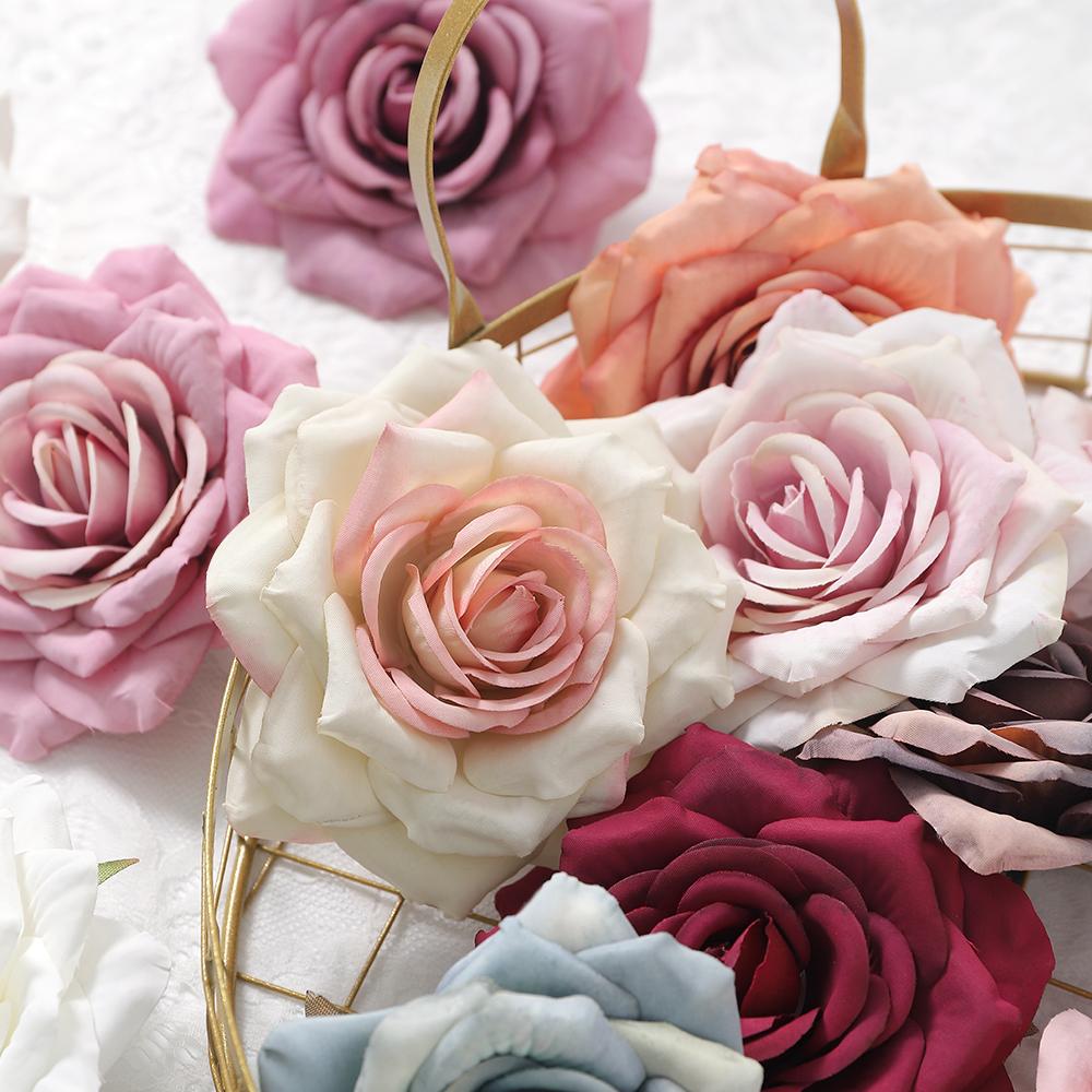3/5Pcs Rose Artificial Flower Head DIY Home Room Decoration Friends Gathering Birthday Party Accessories For Wedding Table Decor