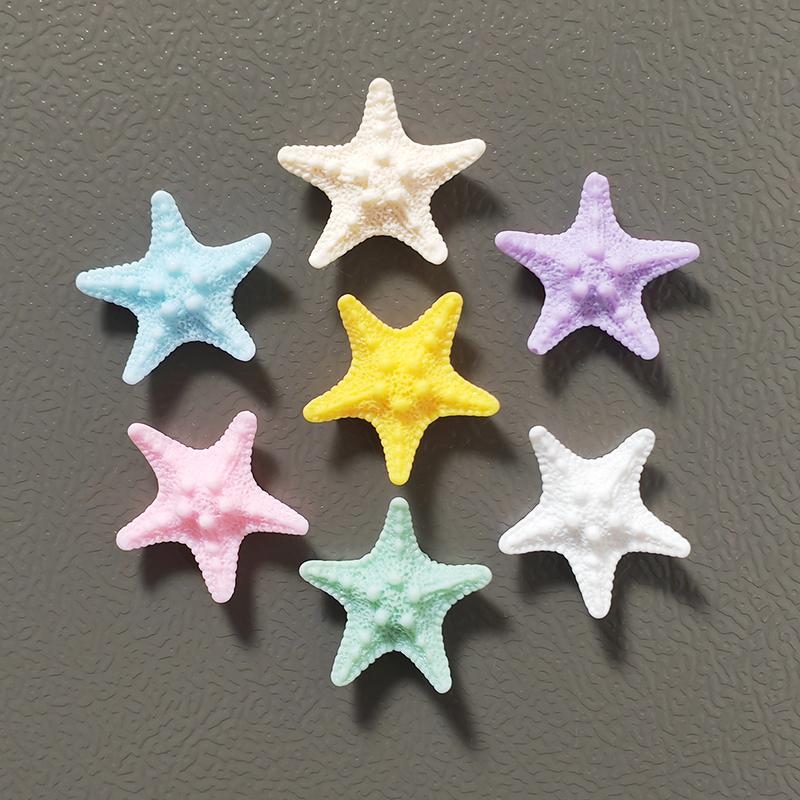4cm Resin Starfish Fridge Magnet Home Decor Accessory Aquarium Ornament Refrigerator Cute Kitchen Decorations Po Stickers