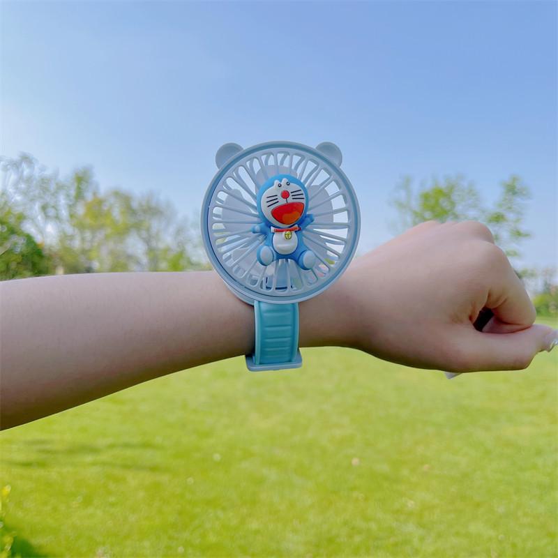 Sanrio Portable Cartoon Watch Fan: Rechargeable Handheld Mini Electric Fan Gift for Girls