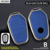 Zinc Alloy+Leather Car Remote Key Case Cover Protective Shell Fob for Ssang Yong 2020 G4 Rexton AutoKeychain Styling Accessories