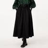 Bunderghost String Flare Long Skirt Black