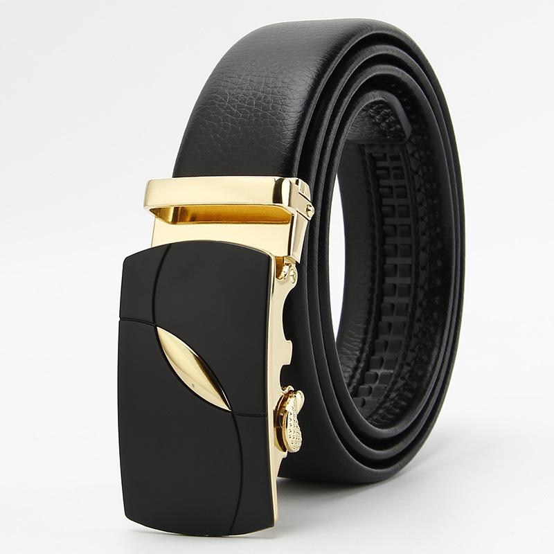 Microfiber Edging Automatic Buckle Belt  Men's Casual Belt  Men's Trouser Belt