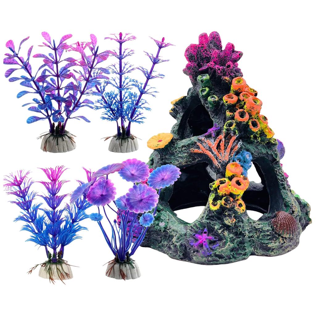 Resin Corals Fishtanks Accessories Natural Underwater Habitat Decors Pet Safe Aquariums Ornament For Aquariums Enthusiasts
