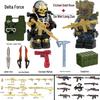 Delta Warden Weilong Red Wolf Building Block Figure Model Toy