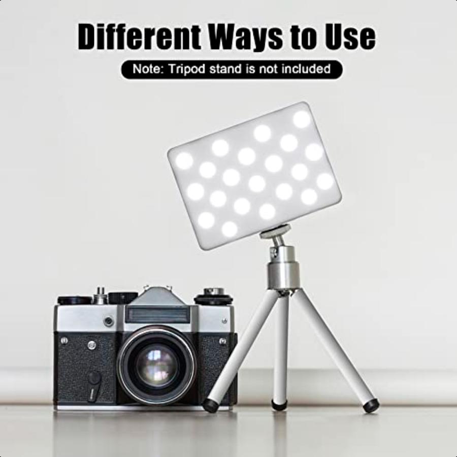 

JYJZPB RGB Видеосвет с передним и задним зажимом для камеры, видеоконференции, влога, селфи, прямой трансляции, портативная светодиодная панель для камеры United States