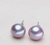 Echte 925 Silber Perlen Ohrstecker für Damen, Natürliche Süßwasser Schwarze Perlen Ohrringe Leveback Geschenk für Frau Mutter Geburtstag