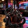 Octopus Wine Bottle 3D Whiskey Decanter, Nautical Art Collectible Bottle, 350ml Glass Unique Design Decorative Liquor Home Bar Decanter for