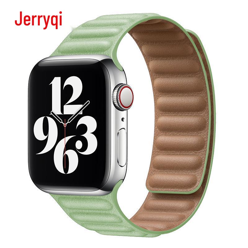 Dvoubarevný magnetický kožený řemínek na zápěstí Apple Watch pro Series SE/765432