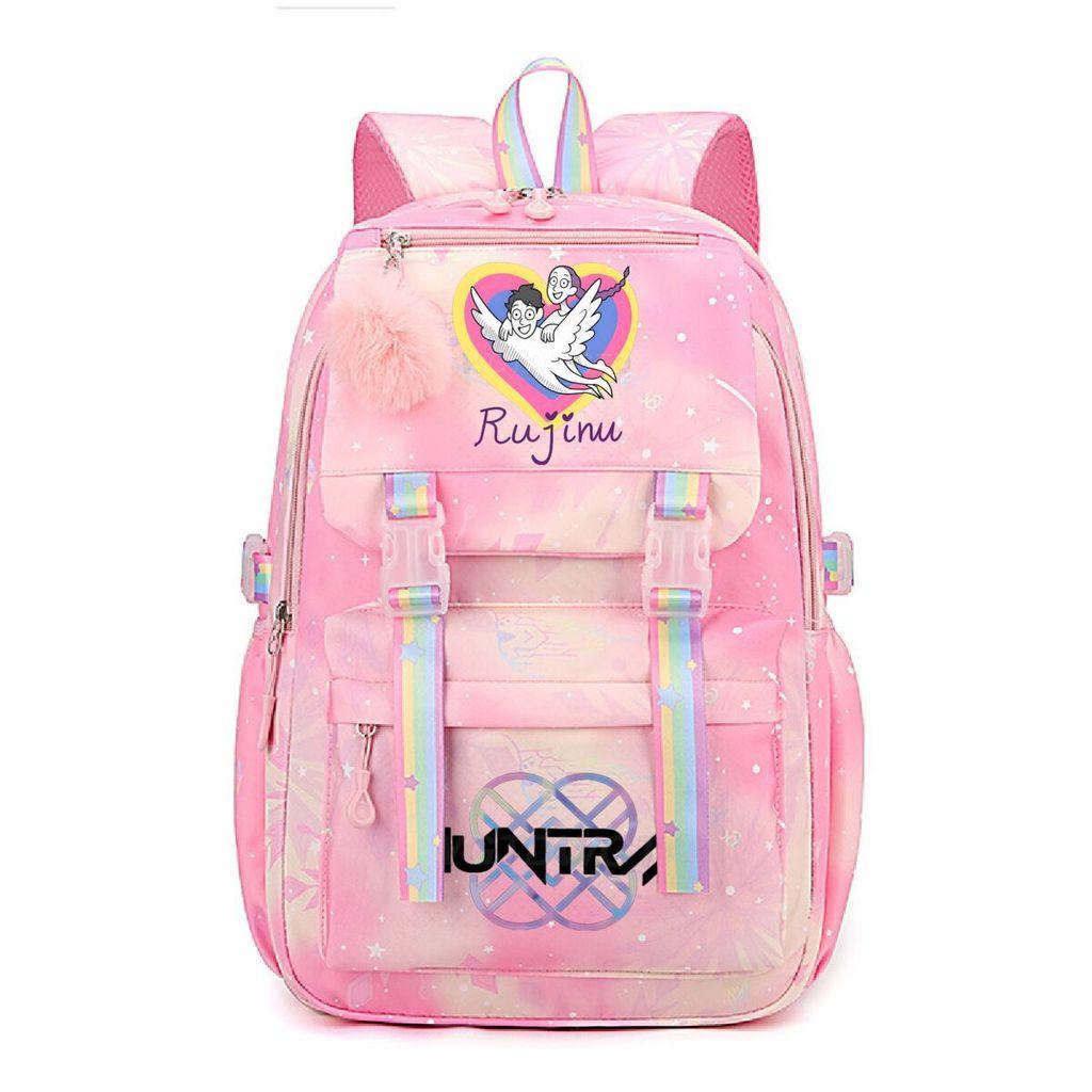 Girls Kpop Hunters Rumi Zoey Mira Printed Backpack Student School Travel Large Capacity Bag