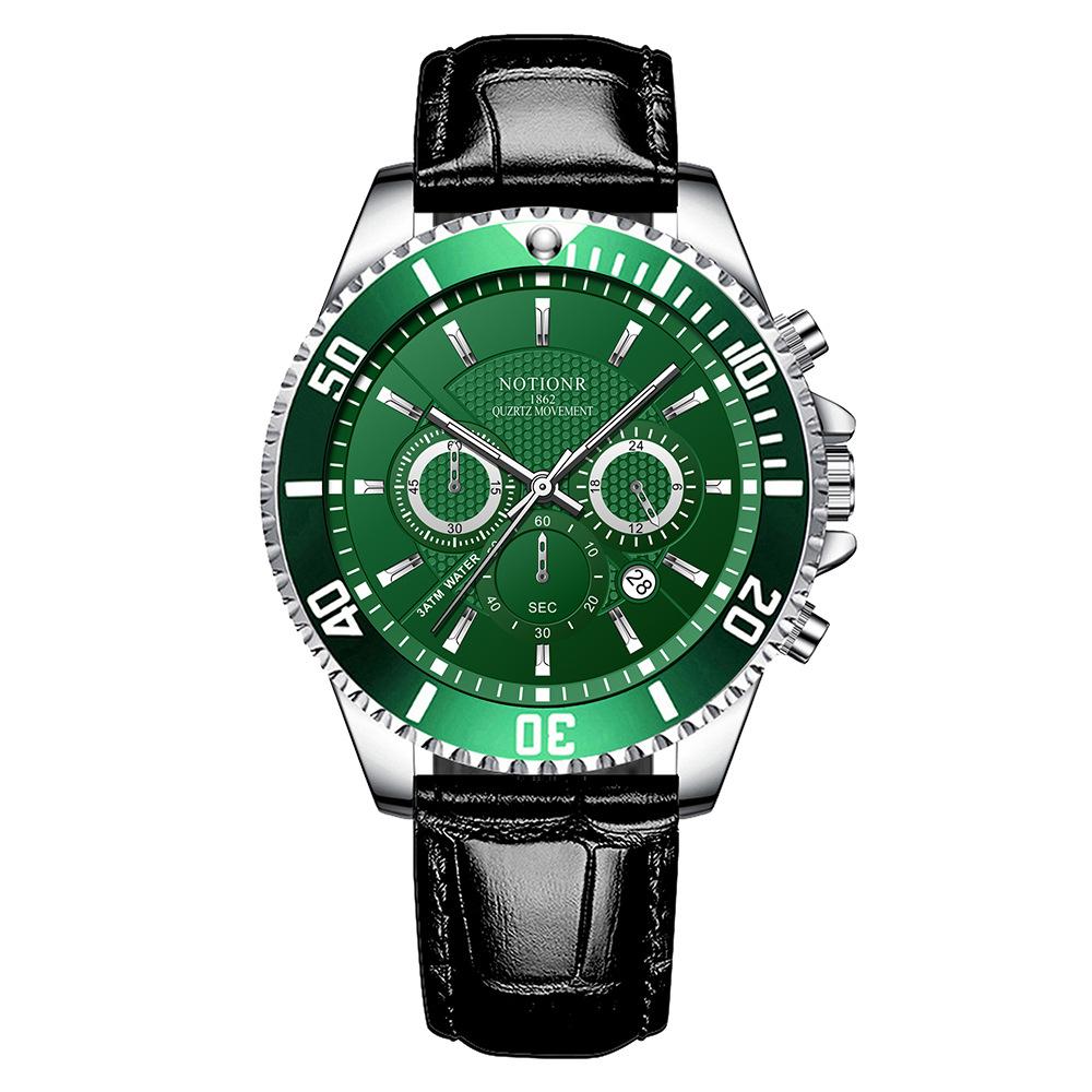 

Модний діловий чоловічий годинник Годинник з великим циферблатом Спортивний чоловічий годинник Повсякденний годинник Годинник з календарем Шкіряний ремінець