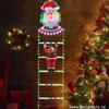 Wasserdichte Weihnachtsmann Kletternde LED Weihnachtsleiter Lichterkette - Warm, Kreative Neon Dekoration