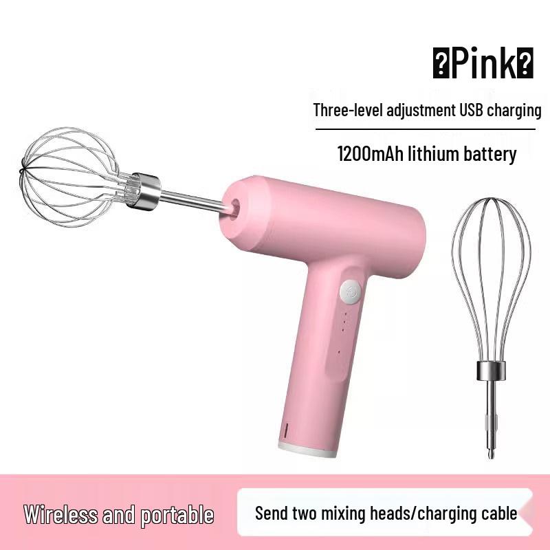 Rechargeable Stainless Steel Handheld Electric Egg Beater for Baking