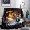 Heart In Space Adventure Throws Blanket Flannel Blankets Plush for Couch Bed Gifts for Men Women Travel picnic blanket Christmas fan gifts