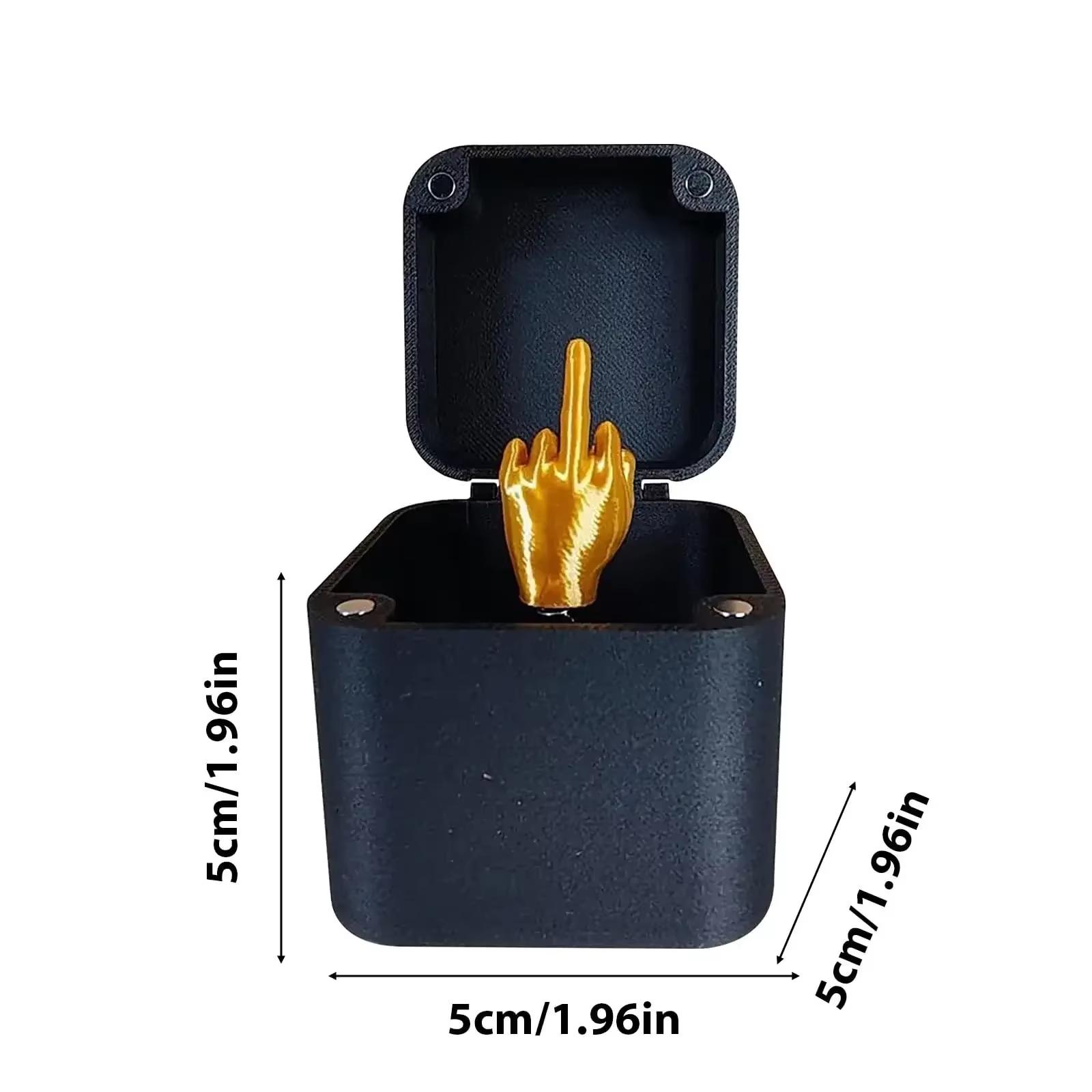 

**Funny Middle Finger in Box - Hilarious Desk Decor & Gag Gift for Office, Halloween & Christmas** (87 characters)