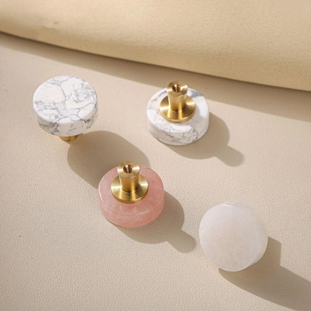 Brass Furniture Handle Single Hole Drawer Pull Gold Knobs Cabinet Handle  Wardrobe Doors